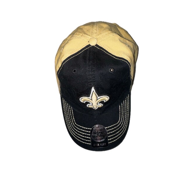 Other - New Orleans Saints Cap Hat Gold Black Two-Tone NFL Fleur-de-lis